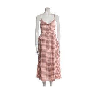 Mansur Gavriel Red and White Gingham Dress
